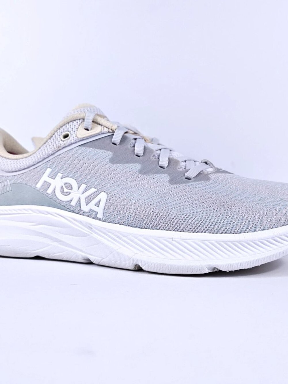 Hoka Solimar Womens 9.5 Lightweight Neutral Cushion Road Running Shoes Gray